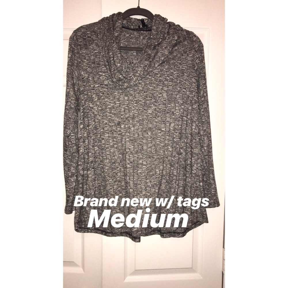 Grey turtle neck top